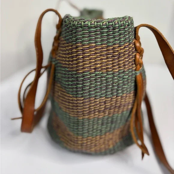 Ralph Lauren Denim & Supply vintage bucket bag leather Boho 90’s beach bag purse - Picture 4 of 7